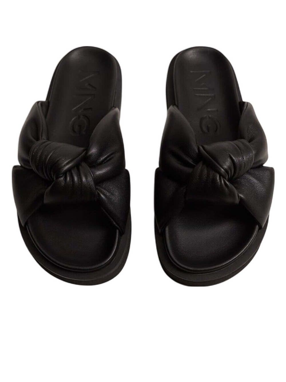 Mango Platform Sandals with Knot